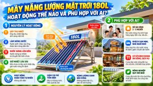 Solar Water Heater 180L Infographic